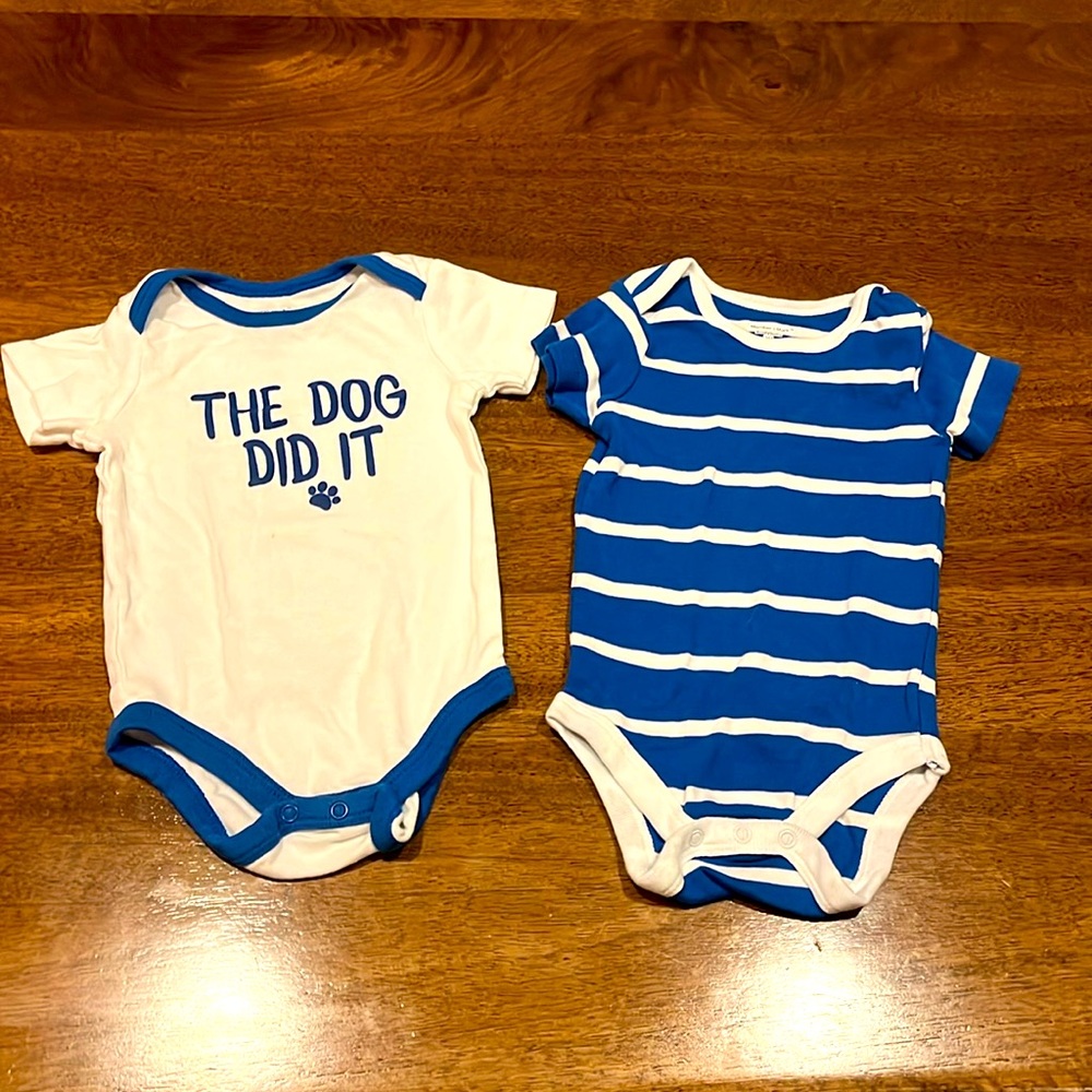 members Mark Bodysuits size 3M 2 pack